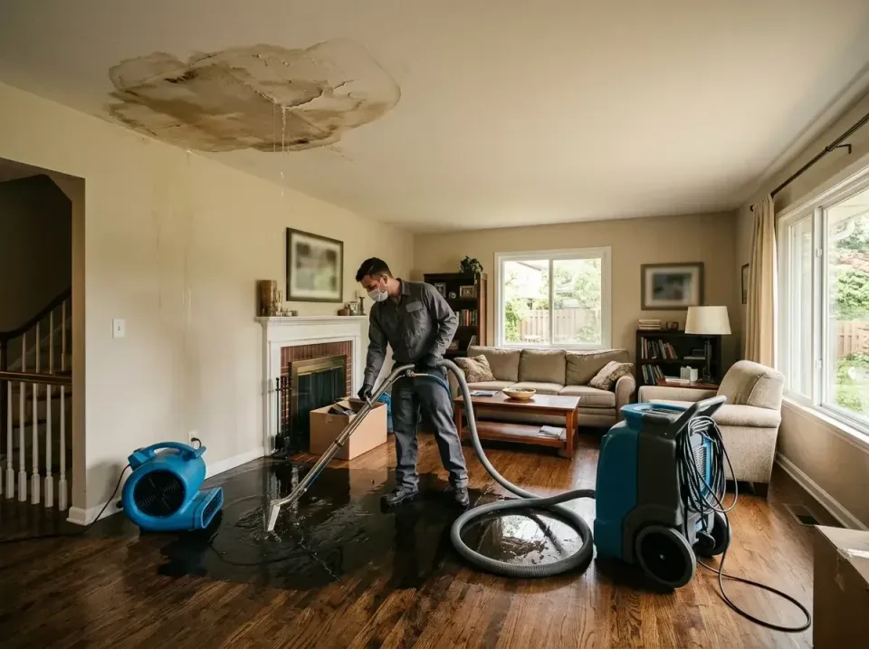attic-pipe-burst-ceiling-drip-008 — frequently asked questions, Water Damage Restoration & Carpet Care in Breese, IL